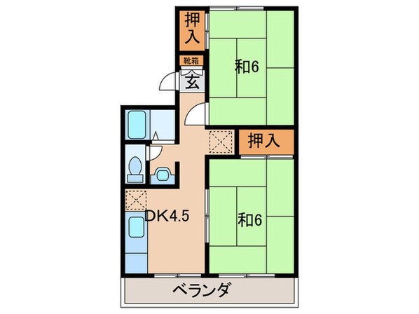 星野ハイツＡの物件間取画像